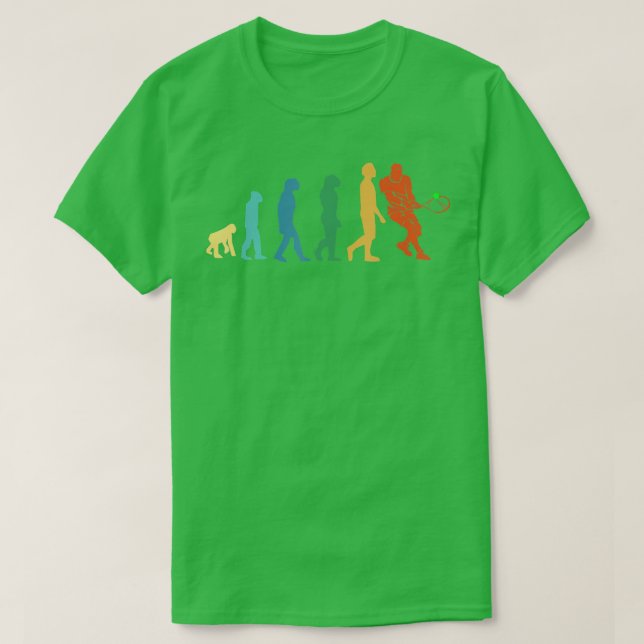 Camiseta Jugador de tenis regalo evolución retro tenis (Diseño del anverso)
