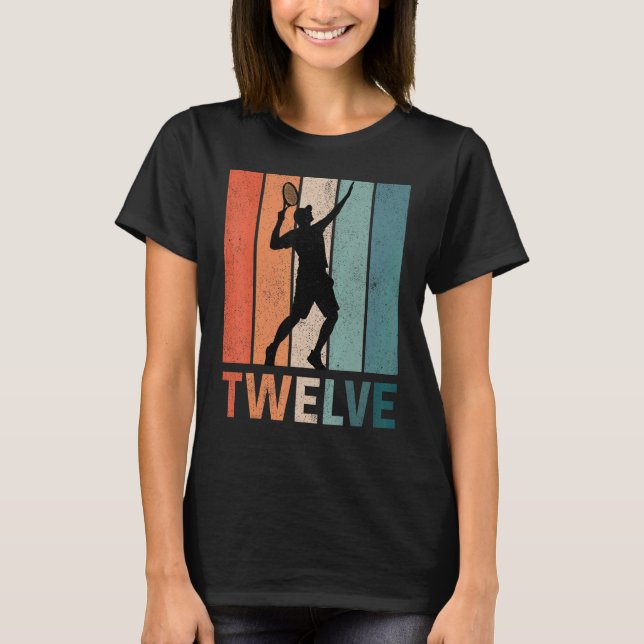 Camiseta Jugador de tenis retro de 12 años de edad (Anverso)