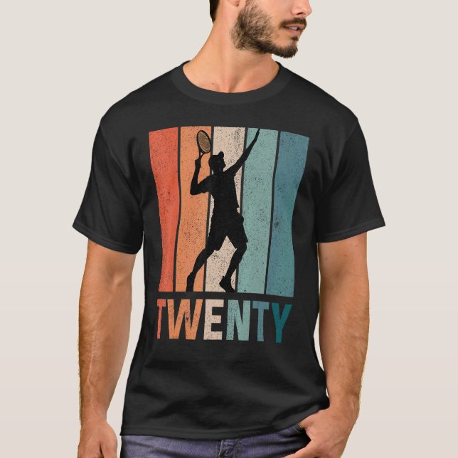 Camiseta Jugador de tenis retro de 20 años de edad (Anverso)