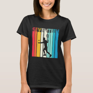 Camiseta Jugador de tenis retro deportivo de 17 cumpleaños