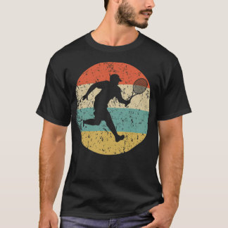Camiseta Jugador de tenis Silhouette Retro divertido tenis