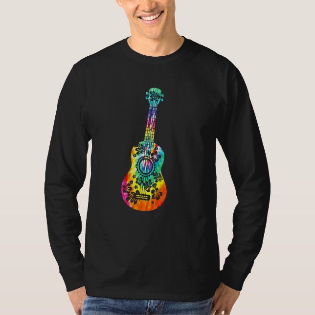 Camiseta Jugador de Tie Dye Ukulele Músico hawaiano (Anverso)