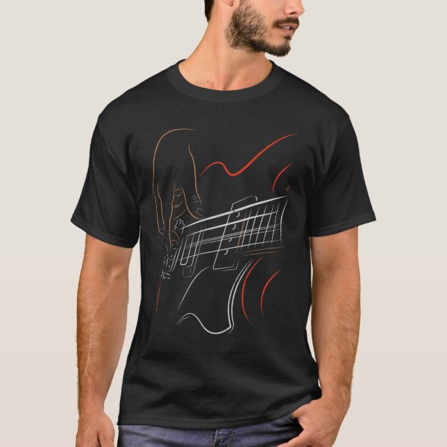 Camiseta Jugador de tocador de guitarra (Anverso)
