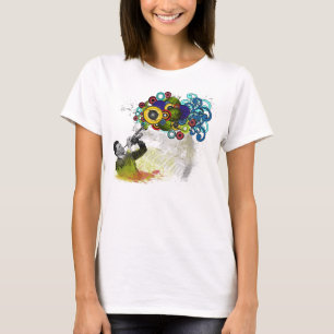 Camiseta Jugador de trompeta retro enrrollado