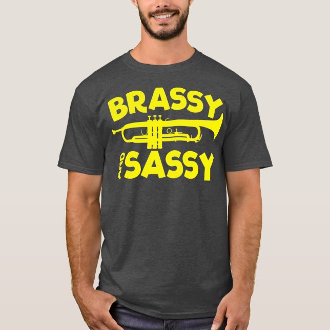 Camiseta Jugador de trompetas de Brassy y Sassy (Anverso)