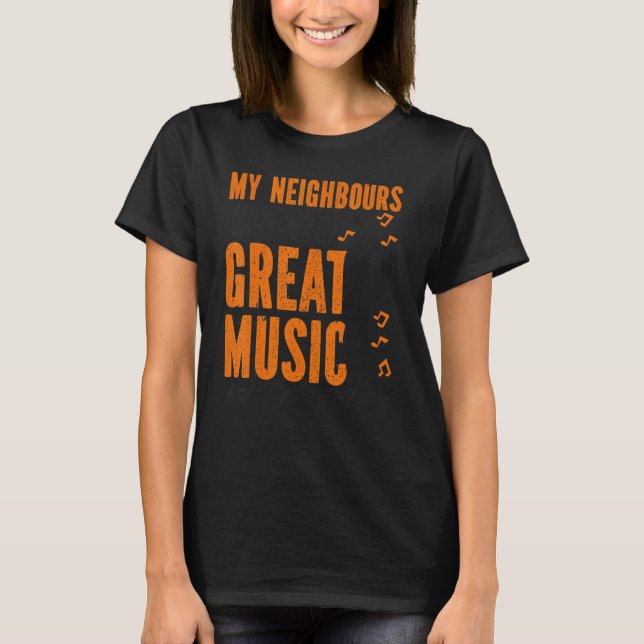 Camiseta Jugador de trompetas mis vecinos escuchan música g (Anverso)