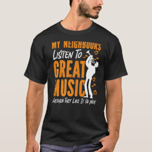 Camiseta Jugador de trompetas mis vecinos escuchan música g
