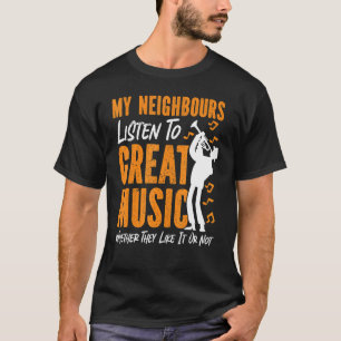 Camiseta Jugador de trompetas mis vecinos escuchan música g