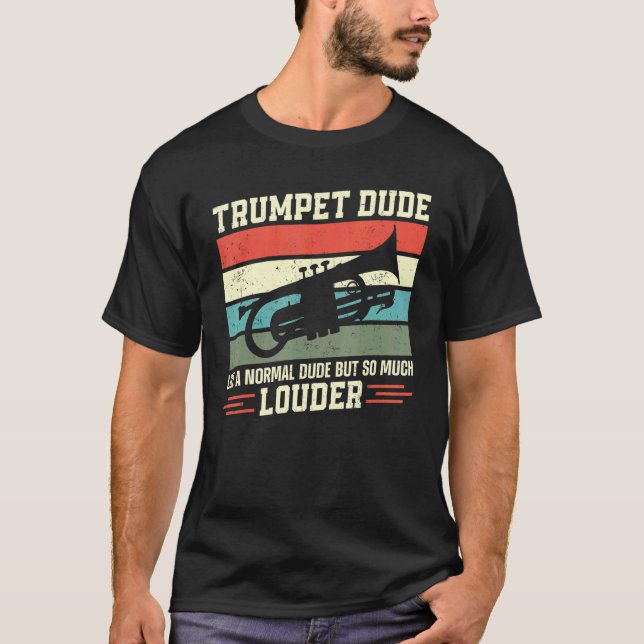 Camiseta Jugador De Truchas Viste Retro Trumpet Tío Como N (Anverso)