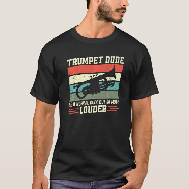 Camiseta Jugador De Truchas Viste Retro Trumpet Tío Como N (Anverso)