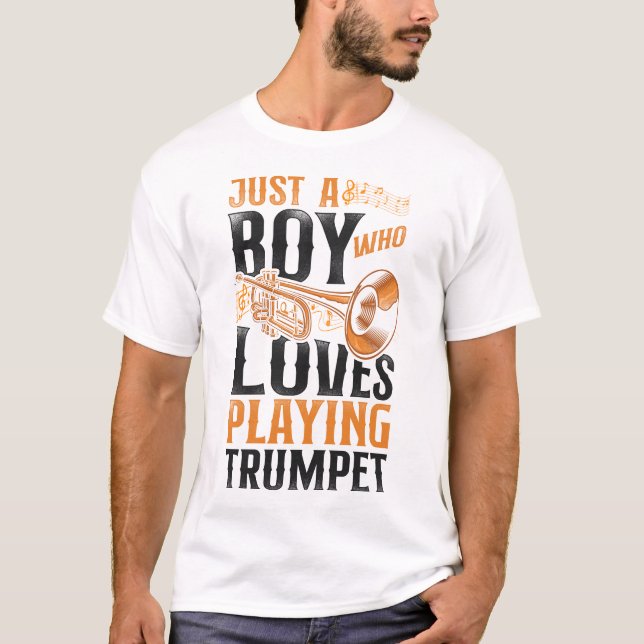 Camiseta Jugador de Trumpet, un chico al que le encanta jug (Anverso)