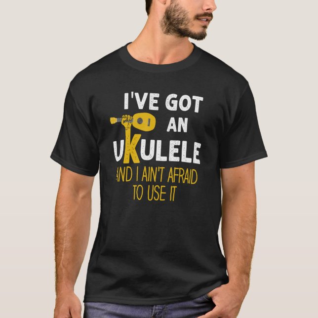 Camiseta Jugador De Ukulele Guitar Música Hawái (Anverso)
