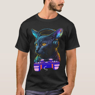 Camiseta Jugador de video animado de gafas de Korat Hombres