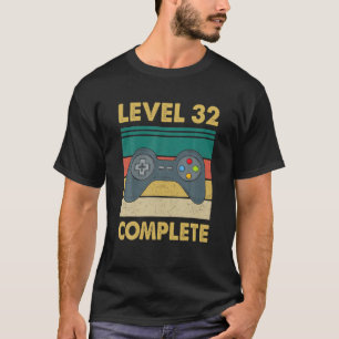 Camiseta Jugador De Vídeo Completo De Nivel 32 - 32ª Anive