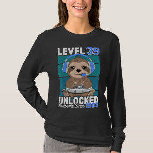 Camiseta Jugador de video de Sloth de nivel 39 desbloqueado