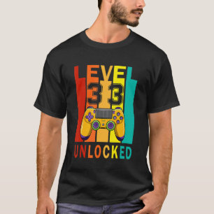 Camiseta Jugador de video desbloqueado de nivel 33 cumpleañ