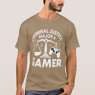 Camiseta Jugador de Video Mayor de Justicia Penal Divertido