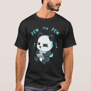 Camiseta Jugador de videojuego Cuadros Panda Pew