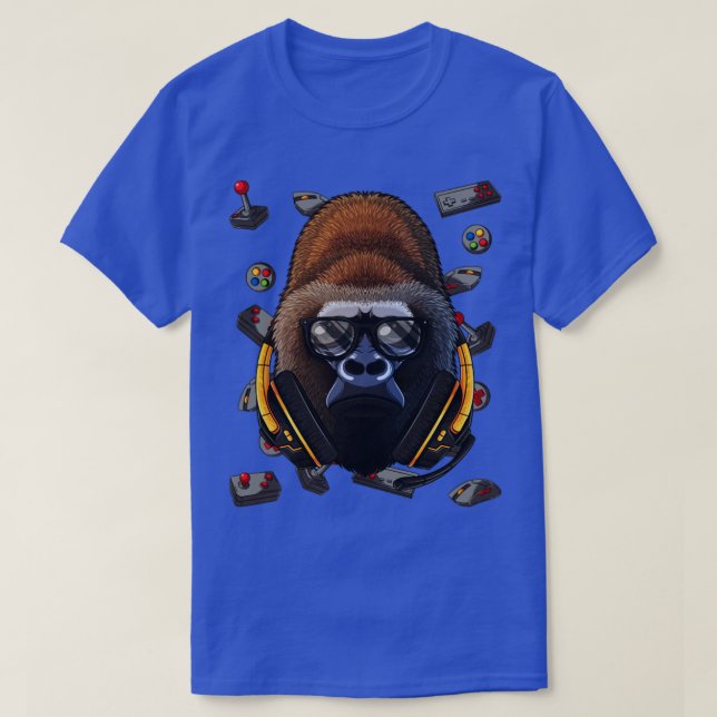 Camiseta Jugador de videojuegos de animales de juegos de go (Diseño del anverso)