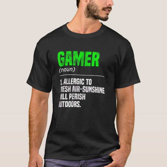 Camiseta Jugador de videojuegos de definición nativa Gamer  (Anverso)