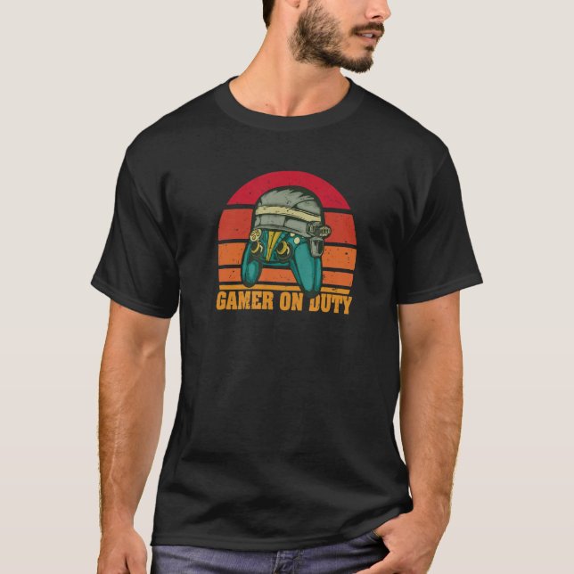Camiseta Jugador De Videojuegos De La Consola De Servicio (Anverso)