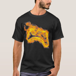 Camiseta Jugador de videojuegos de llamas del controlador d