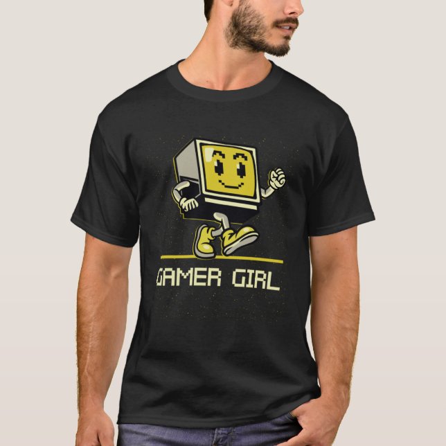 Camiseta Jugador de videojuegos de videojuegos de Chica jug (Anverso)