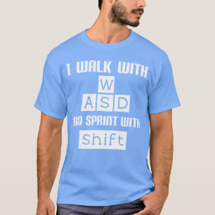 Camiseta Jugador de videojuegos divertido en PC WASD Gaming