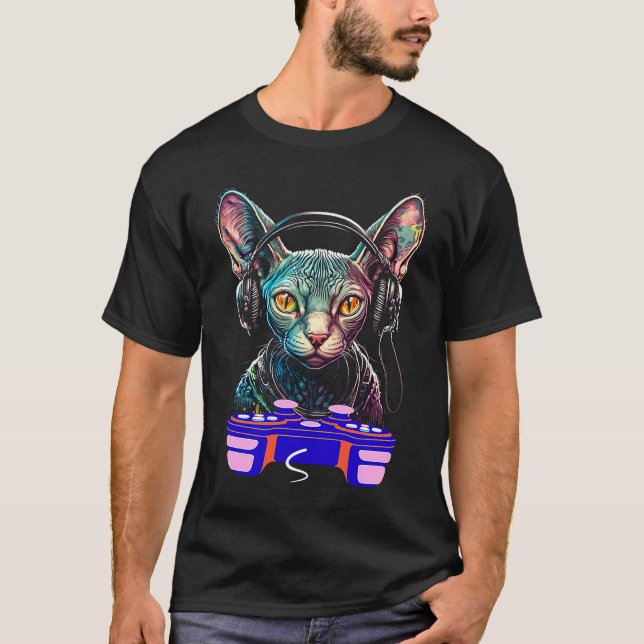Camiseta Jugador de videojuegos para gafas Sfinx Hombres K (Anverso)