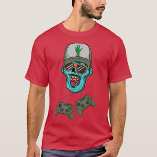Camiseta Jugador de videojuegos Zombie Halloween Zombie Gam