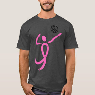Camiseta Jugador de voleibol Cinta rosada Awaren por Cáncer
