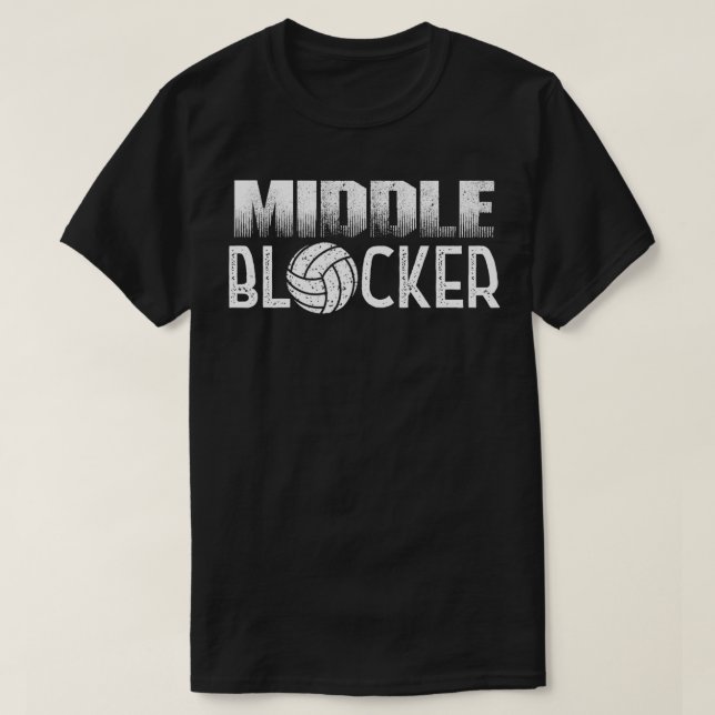 Camiseta Jugador de voleibol de hilo medio o bloqueador med (Diseño del anverso)