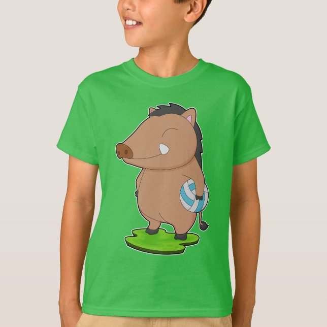 Camiseta Jugador de voleibol de jabalí (Anverso)
