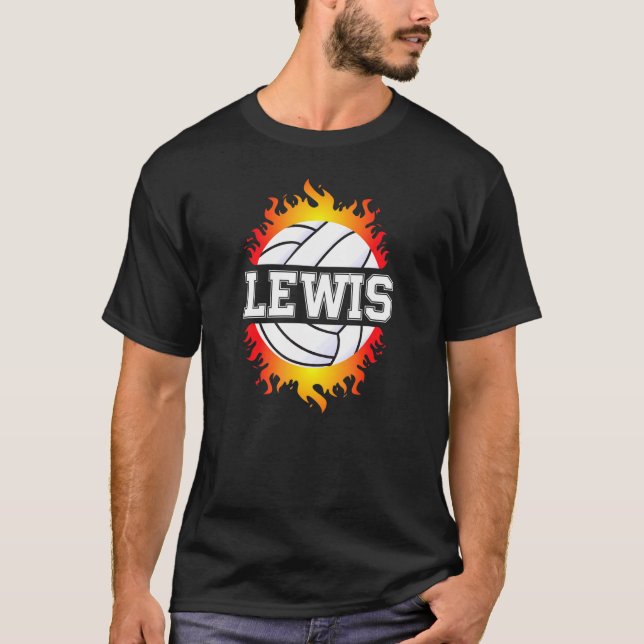 Camiseta Jugador De Voleibol De Lewis Ball Y Net Spo (Anverso)