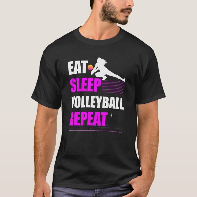 Camiseta Jugador de voleibol de repetición de voleibol de s (Anverso)