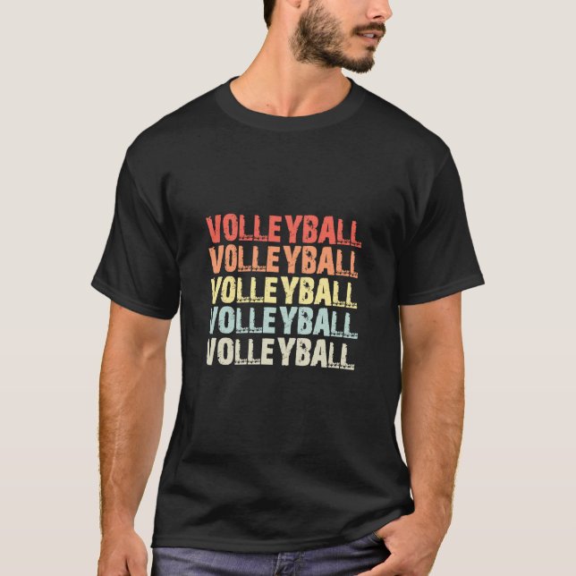 Camiseta Jugador de voleibol de voleibol retro (Anverso)