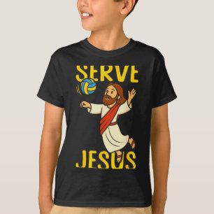 Camiseta jugador de voleibol equipo Jesús sirve Jesús 