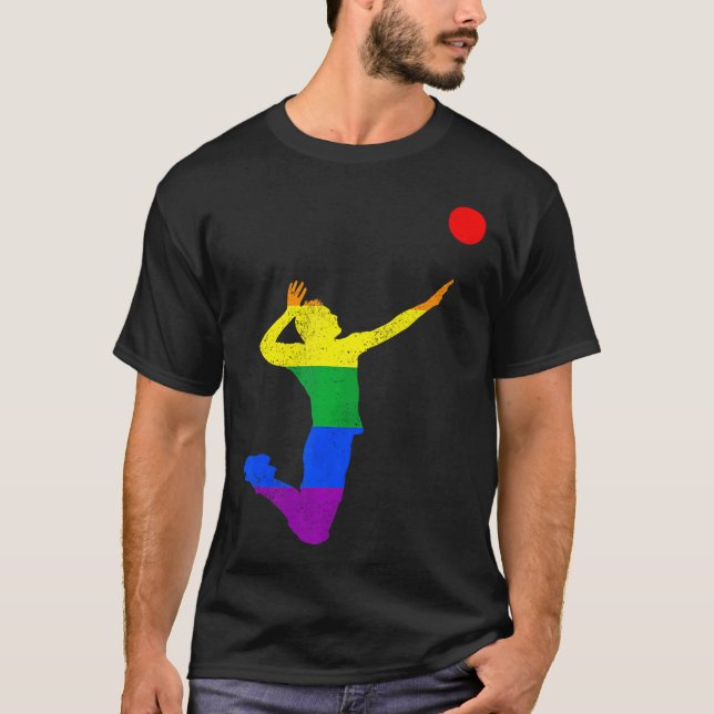 Camiseta Jugador de voleibol gay Primo gay LGBTQ (Anverso)