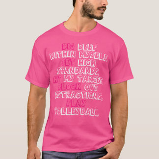 Camiseta Jugador de voleibol gráfico lindo Tee Shirt