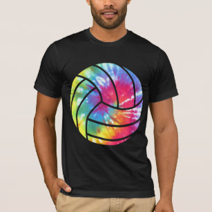 Camiseta Jugador de voleibol hippie colorido