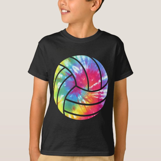 Camiseta Jugador de voleibol hippie colorido (Anverso)