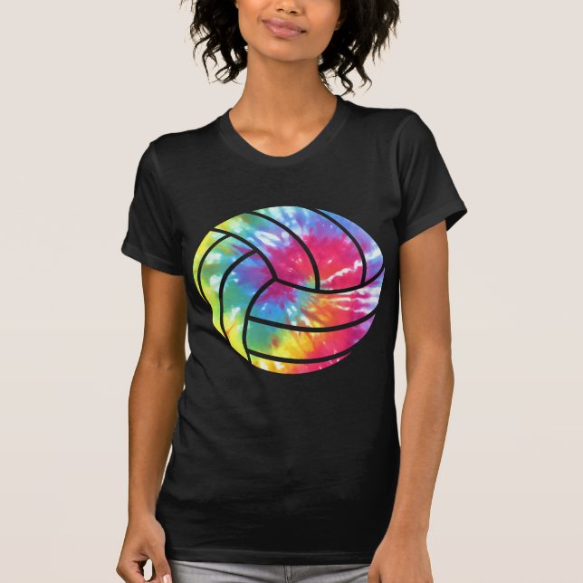 Camiseta Jugador de voleibol hippie colorido (Anverso)