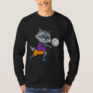 Camiseta Jugador de Voleibol Pico Red de Voleibol Mapache S