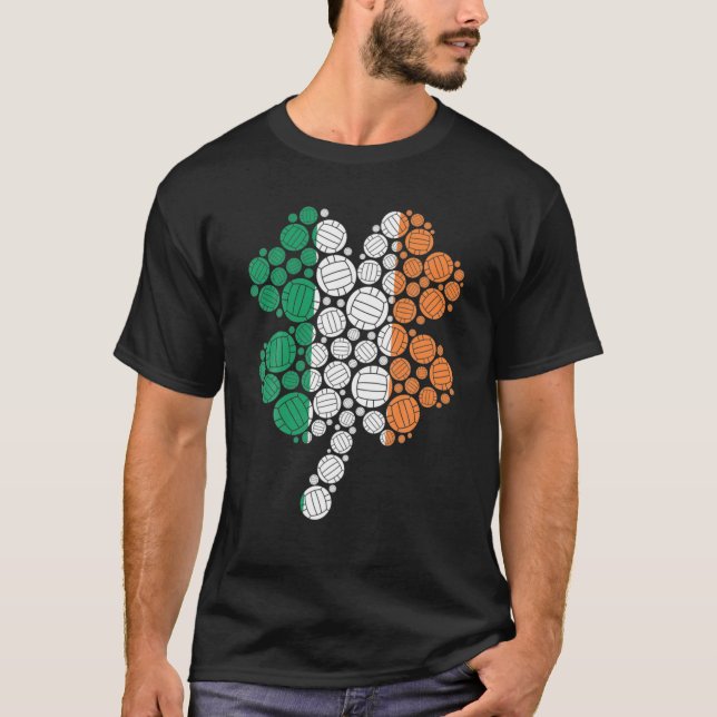 Camiseta Jugador de voleibol St Patrick's Day Clover Irish (Anverso)