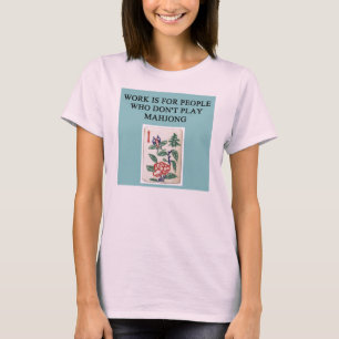 Camiseta jugador del juego del mahjong