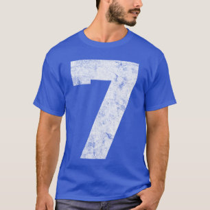 Camiseta Jugador deportivo de cumpleaños número 7 afortunad