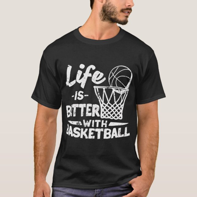 Camiseta Jugador Deportivo La Vida Del Baloncesto Es Mejor  (Anverso)