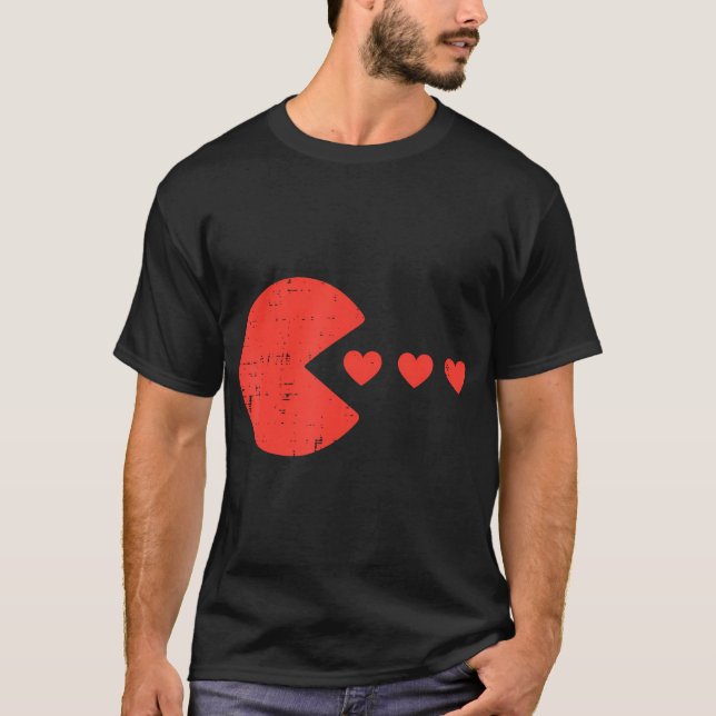 Camiseta Jugador día de San Valentín Comer Corazones Hombre (Anverso)