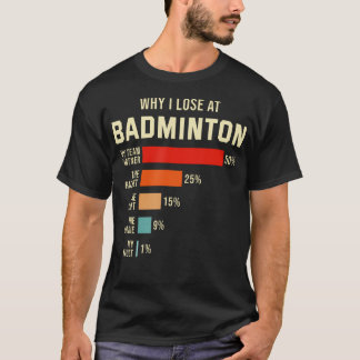 Camiseta Jugador Divertido de Bádminton Pierde en Bádminton