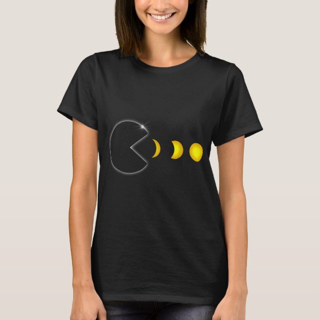 Camiseta Jugador divertido de eclipse solar total comiendo  (Anverso)